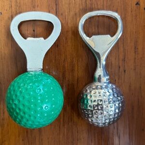 Set of 2 Golf Ball Bottle Openers